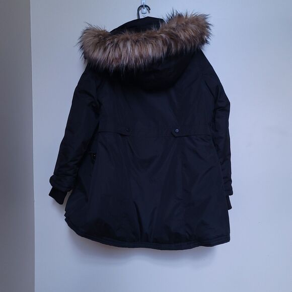 Lauren Ralph Lauren Down Full Zip and Button Black Puffer Coat XL - Picture 2 of 5